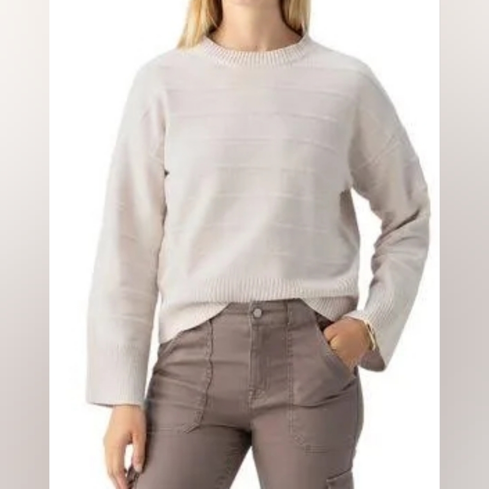 NWT - Sanctuary Ottoman Stitch Tan "Toasted Almond" Crewneck Sweater - Size XL